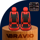Funda para Asiento de Auto Nuke en Cuero Legítimo Universal +REGALO: Alfombra Completa