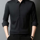 [Llevá 3 Pagá 2] Camisa Social en Seda Hielo y Poliéster Premium + REGALOS: Cinturón, Reloj y Billetera